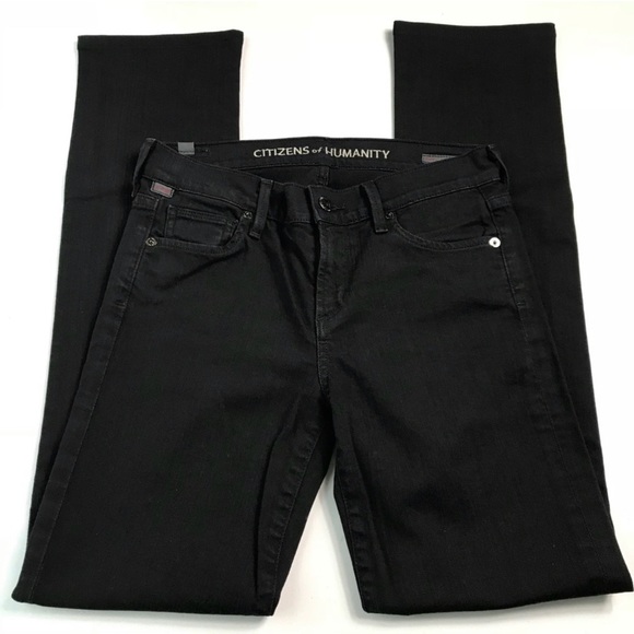 Citizens of Humanity Women’s Elson Charcoal Black Straight Cut Jeans Size 25 - Picture 3 of 10